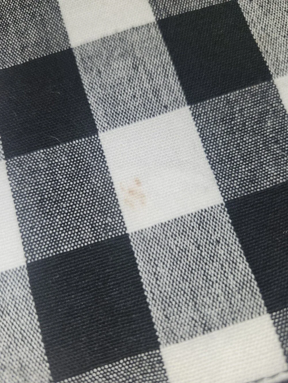 Urban Villa Set Of 6 Black & White Plaid Buffalo Check Placemats 14